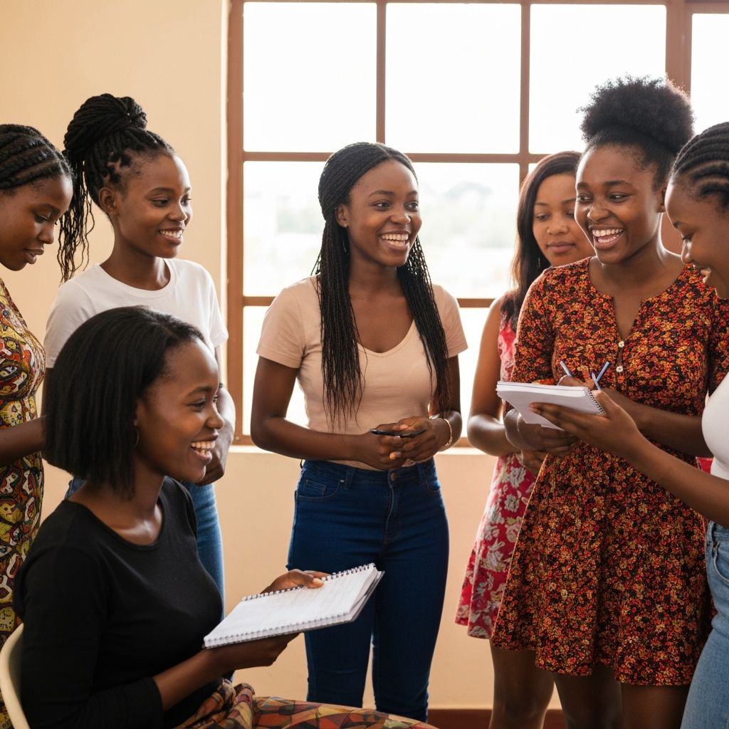 Empowered African youth in beauty training